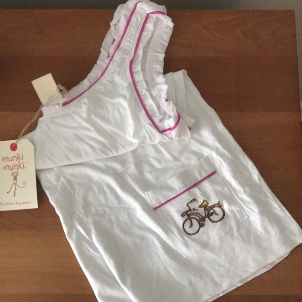 NWT MUNKI MUNKI “bicycles” PJ tank top size M